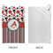 Red & Black Dots & Stripes Microfiber Golf Towels - Small - APPROVAL