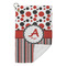 Red & Black Dots & Stripes Microfiber Golf Towels Small - FRONT FOLDED