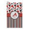 Red & Black Dots & Stripes Microfiber Golf Towels - Small - FRONT