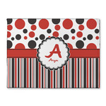 Red & Black Dots & Stripes Microfiber Screen Cleaner (Personalized)