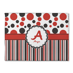 Red & Black Dots & Stripes Microfiber Screen Cleaner (Personalized)