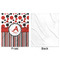 Red & Black Dots & Stripes Minky Blanket - 50"x60" - Single Sided - Front & Back
