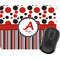 Red & Black Dots & Stripes Rectangular Mouse Pad