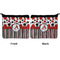 Red & Black Dots & Stripes Neoprene Coin Purse - Front & Back (APPROVAL)