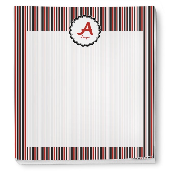 Red & Black Dots & Stripes Notepad - Apvl