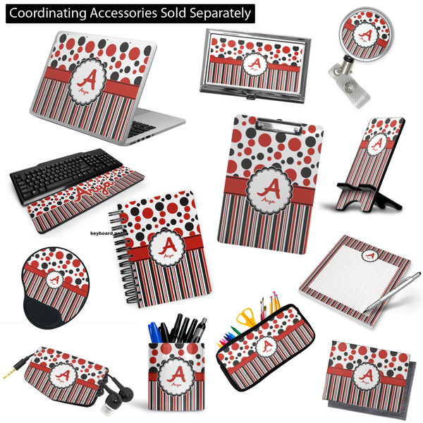 Red & Black Dots & Stripes Office & Desk Accessories