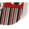 Red & Black Dots & Stripes Old Burp Detail