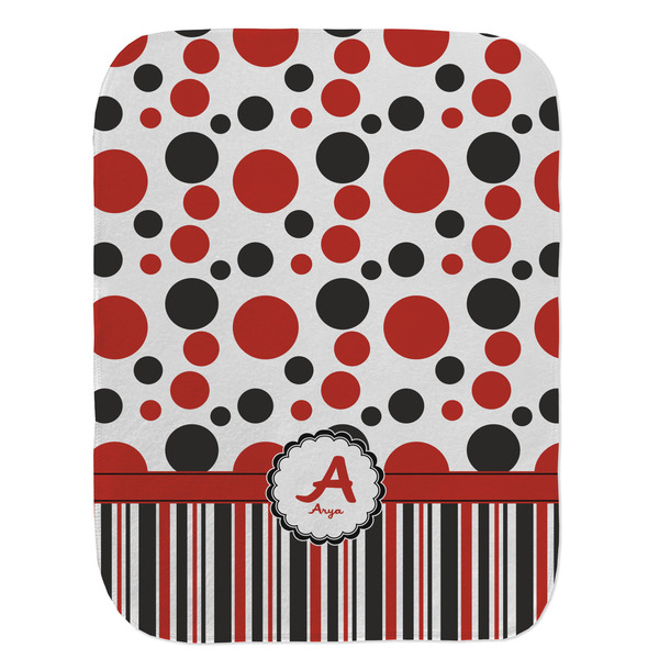 Red & Black Dots & Stripes Old Burp Flat
