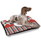 Red & Black Dots & Stripes Outdoor Dog Beds - Large - IN CONTEXT