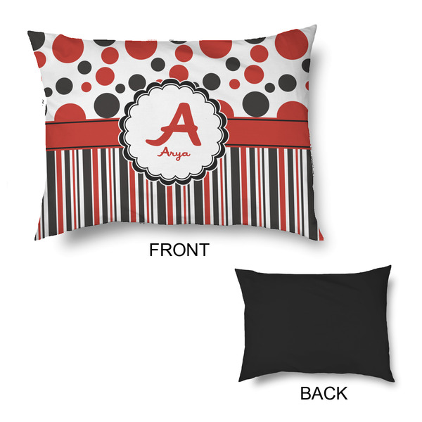 Red & Black Dots & Stripes Outdoor Dog Beds - Medium - APPROVAL