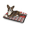 Red & Black Dots & Stripes Outdoor Dog Beds - Medium - IN CONTEXT