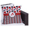 Red & Black Dots & Stripes Outdoor Pillow - 18" (Personalized)