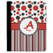 Red & Black Dots & Stripes Padfolio Clipboards - Large - FRONT