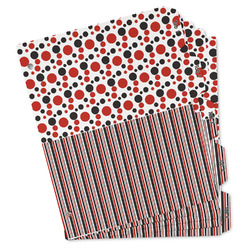 Red & Black Dots & Stripes Binder Tab Divider Set (Personalized)