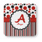 Red & Black Dots & Stripes Paper Coasters - Approval