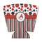 Red & Black Dots & Stripes Party Cup Sleeve - with Bottom (Personalized)