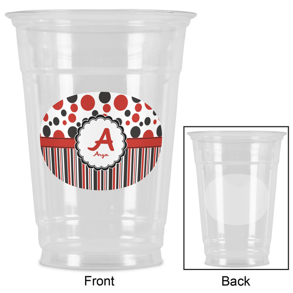 Red & Black Dots & Stripes Party Cups - 16oz - Approval