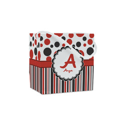Red & Black Dots & Stripes Party Favor Gift Bags - Matte (Personalized)
