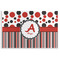 Red & Black Dots & Stripes Disposable Paper Placemats (Personalized)
