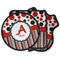 Red & Black Dots & Stripes Iron on Patches (Personalized)