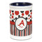 Red & Black Dots & Stripes Ceramic Pencil Holders - Blue
