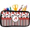 Red & Black Dots & Stripes Pencil / School Supplies Bags - Small