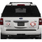 Red & Black Dots & Stripes Personalized Car Magnets on Ford Explorer