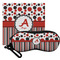 Red & Black Dots & Stripes Eyeglass Case & Cloth (Personalized)