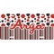 Red & Black Dots & Stripes Front License Plate (Personalized)