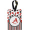 Red & Black Dots & Stripes Personalized Rectangular Luggage Tag