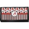 Red & Black Dots & Stripes Canvas Checkbook Cover (Personalized)