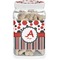 Red & Black Dots & Stripes Dog Treat Jar (Personalized)