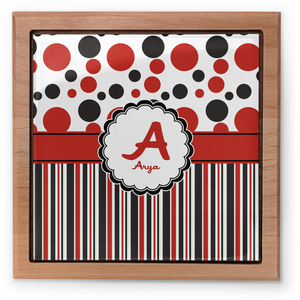 Red & Black Dots & Stripes Pet Urn - Apvl