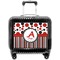 Red & Black Dots & Stripes Pilot Bag Luggage with Wheels