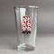 Red & Black Dots & Stripes Pint Glass - Two Content - Front/Main