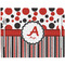Red & Black Dots & Stripes Placemat with Props