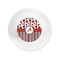 Red & Black Dots & Stripes Plastic Party Appetizer & Dessert Plates - Approval