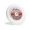 Red & Black Dots & Stripes Plastic Party Appetizer & Dessert Plates - Main/Front