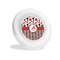 Red & Black Dots & Stripes Plastic Party Appetizer & Dessert Plates - 6" (Personalized)