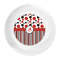 Red & Black Dots & Stripes Plastic Party Dinner Plates - Approval