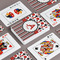 Red & Black Dots & Stripes Playing Cards - Front & Back View