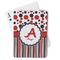 Red & Black Dots & Stripes Playing Cards (Personalized)