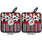 Red & Black Dots & Stripes Pot Holders - Set of 2 APPROVAL