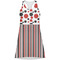 Red & Black Dots & Stripes Racerback Dress - Front