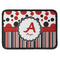 Red & Black Dots & Stripes Rectangle Patch