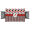 Red & Black Dots & Stripes Rectangular Tablecloths - Top View