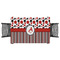 Red & Black Dots & Stripes Tablecloth - 58"x58" (Personalized)
