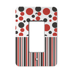 Red & Black Dots & Stripes Rocker Style Light Switch Cover