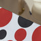 Red & Black Dots & Stripes Large Rope Tote - Close Up View