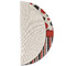 Red & Black Dots & Stripes Round Linen Placemats - HALF FOLDED (single sided)